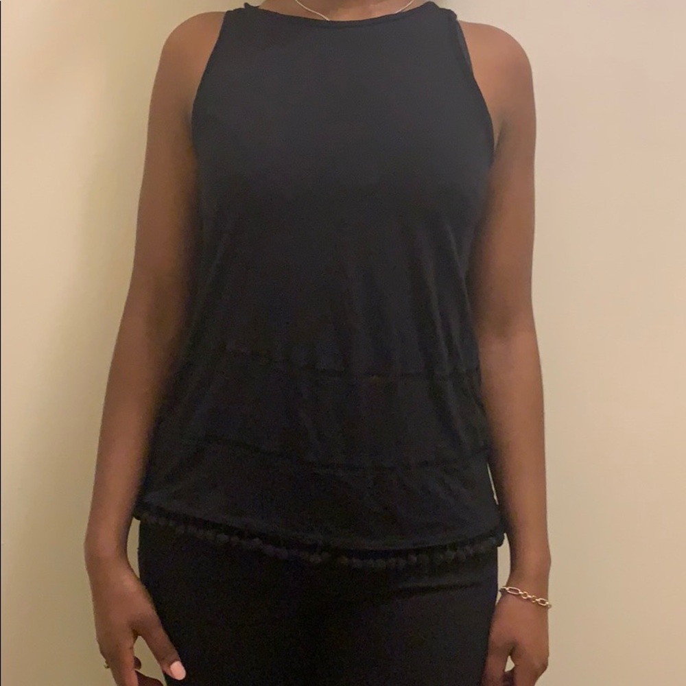 Tank with Pom Pom Trim